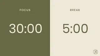 30/5 Pomodoro Timer | 3 x 30 min | Focus | Study | Reflection | Productivity