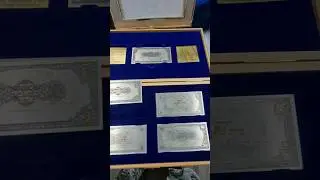 Серебряные Израильские банкноты в честь первых банкнот Израиля . Серебро 925 . Барахолка в Израиле .