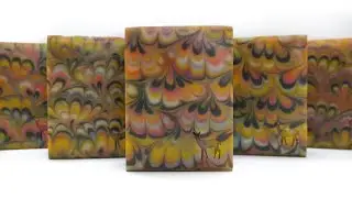Peacock Soap Swirl - using natural plant infusion for colorants. Cold process soap making.