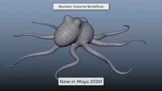Maya 2026  - Boolean Volume Workflow