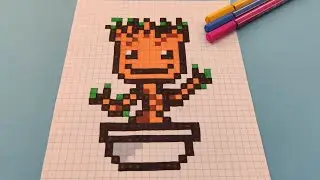 TUTO PIXEL ART - Comment dessiner bébé Groot en pixel