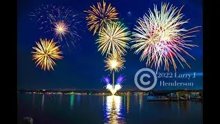 Incredible Lakefront Fireworks Display North Side of Cedar Lake, Indiana 7-3-2022 4K