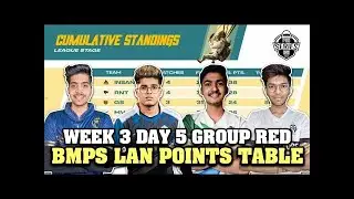 BMPS Points Table - Week 3 Day 5 - BMPS Overall Standings - Pro Series Lan Event
