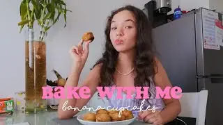 Bake with me / banana cupcake recipe | Milana Blogs
