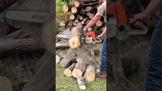 Stihl chainsaws | Full video linked! | Real and toys #stihl  #shorts #waylonsworld #fatherson