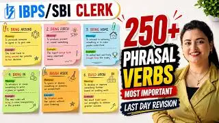 IBPS PO 2026 English | 200+ Most Important Phrasal Verbs | Last Day Revision | SBI PO Prelims