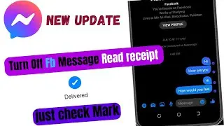 How to turn off Facebook Messenger Read Receipts || Fb Message read tick mark