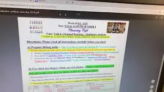 Chemistry Cafe - Chem Reactions - Qualitative Analysis