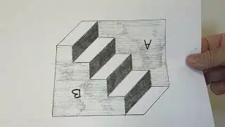 Schroeder Stairs (Schröder's staircase) Optical Illusion