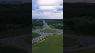 Roundabout timelapse from drone