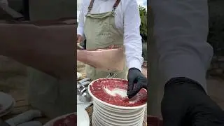 We’re slicing Iberian ham (jamon) with @victor_sanchego_jamon! 🍗Would you try it? 🤷🏽‍♂️