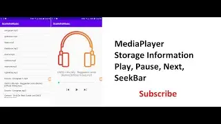 Music Player in Android Studio | Play, Previous, Next, Seekbar | Read Files From Storage