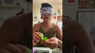 Reto de origami: Hacer origami con los ojos cerrados | Mariposa de origami.