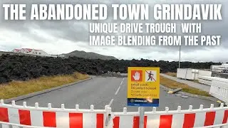Driving Through the Abandoned Town Grindavik During a Volcanic Eruption
