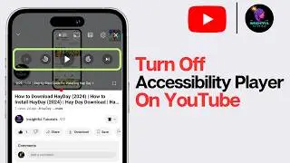 How to Turn Off YouTube Accessibility Player (2024) | Remove Play Pause Button From YouTube