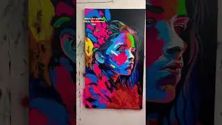 Abstract portrait painting #abstractpainting #artshorts #artvideo #artwork #wallart #acrylicpaint