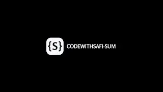 Welcome To CodeWithSafi