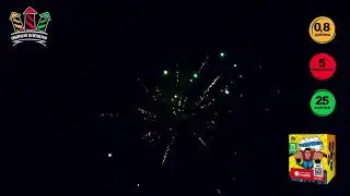 Салют, фейерверк SB112 Сибирь Четвертинка 25*0,8