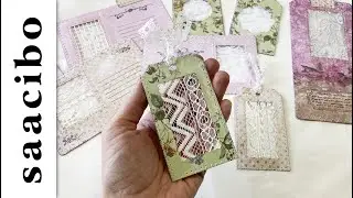 No Plastic Lace Window Cards for Junk Journals #junkjournaltutorial