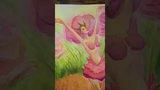 In The Sun 💗🌼 #watercolor #painting #artprocess #art #artshorts #fantasyart #characterdesign #paint