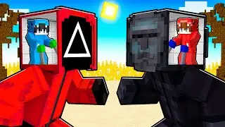 Usando Control Mental con el FRONTMAN y los GUARDIAS de SQUID GAME en Minecraft!