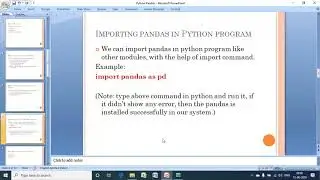 Intoduction to Python pandas
