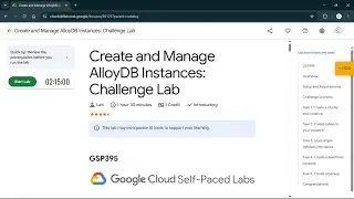 Create and Manage AlloyDB Instances: Challenge Lab | #qwiklabs | #GSP395