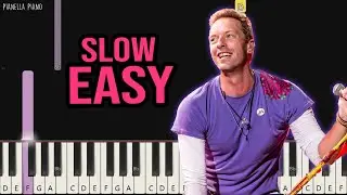Coldplay - Paradise | SLOW EASY Piano Tutorial by Pianella Piano