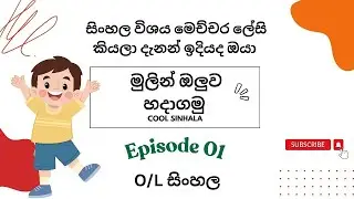 සිංහල විශය වගේම ඔයාට තේරෙන සිංහලෙන් මේ විභාගය ගොඩදාගන්න ඕනි ක්‍රමය ❤️😊 episode 01