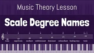 Scale Degree Names: Understanding Tonic, Dominant, and More!