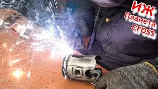 Desperate IZH tuning... We weld a piston with a semiautomatic machine.