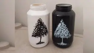 PLASTIC JAR PAINTING DIY। Best of waste ideas। #DIY #artshell