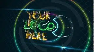 709   Audio Music DJ Dance 3D light logo reveal intro