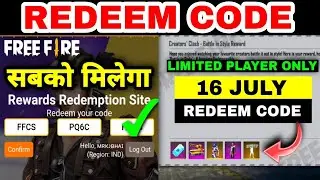 EMOTE REDEEM CODE FREE FIRE 16 JULY 2022 | New Redeem Code Free Fire Today for INDIA