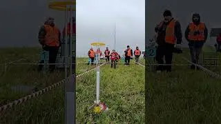 Запуск модели ракеты. Областные соревновани п. Арти, 2023 г.
