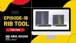 How to Create Rib in Solidwork_EP-18_Rib Tool || Solidworks Bangla Tutorial Series || Peak Point ||