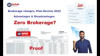 Kotak Securities review 2024 | Zero Brokerage Trade Free Plan | Option Trading Charges in Hindi