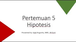 Pertemuan 5, Hipotesissssss