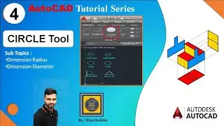 #4 | Circle tool | Dimension Radius & Diameter | Autodesk-AutoCAD | AutoCAD Tutorial Series |