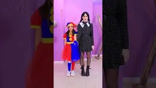 A dança Pomni e Wandinha! #shorts #dance #trend #pomni #rec #joke