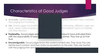 Effective Speech Contest Judging