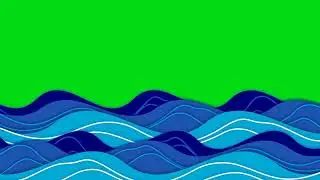 cartoon liquid video transition on green screen