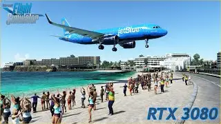 Sint Maarten + FlyByWire A32NX + RTX 3080 | Flight Simulator 2020 | Orlando - Sint Maarten