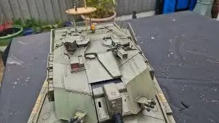 1/16 henglong challenger 2 rws and commanders motorised sights test