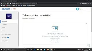 Tables and Forms in HTML || Week 1 Quiz Answer || Coursera || Coursera Project Network