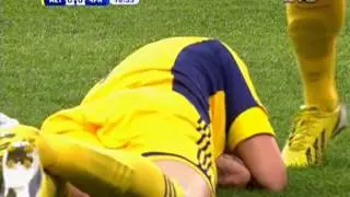 Металлист - Черноморец - 0:0. Соса лежит на газоне (16')