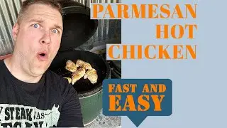 Parmesan Encrusted HOT Chicken EASY and FAST! Big Green Egg