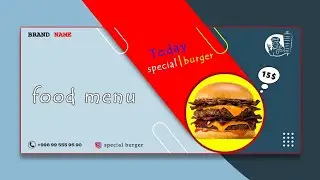 Burger media design  [ fast food ] Adobe Photoshop 📸