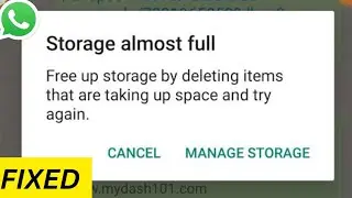 Storage Almost Full On WhatsApp Problem Solved