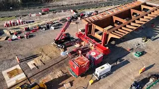 HS2 4,500 tonne Viaduct deck slide